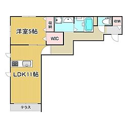 ジルメゾン別所 1LDKの間取図画像