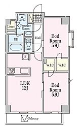 ParkLiturin参宮橋 2LDKの間取図画像