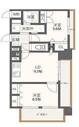 プレサンス千日前通 2LDKの間取図画像