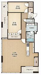 N4.タワー 2LDKの間取図画像