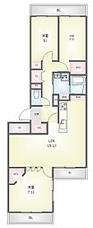 ドルミ新淀川14号館 3LDKの間取図画像