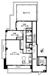 エビス東ハイツ第2 2LDKの間取図画像
