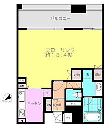 アルス恵比寿メイクス 1Kの間取図画像
