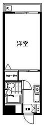 ハイツベルグ上池台 1Kの間取図画像
