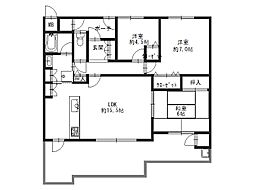 ローレルコート富雄 3LDKの間取図画像