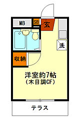 MA国分寺 ワンルームの間取図画像
