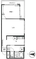 ステラハイム富ヶ谷 1LDKの間取図画像