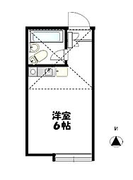 サンタクルス ワンルームの間取図画像
