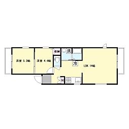 マルニハイム 2LDKの間取図画像