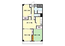 クレール壱番館 3LDKの間取図画像