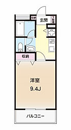 エレガン宮崎台 1Kの間取図画像