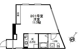 GRACERIVER 1Kの間取図画像