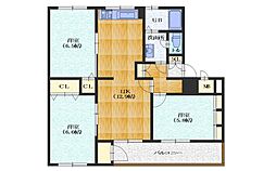 メゾン神足2号棟 3LDKの間取図画像