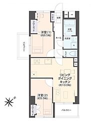 迦葉武蔵野第3マンション 2LDKの間取図画像