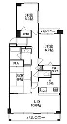 エステ・スクエア牛久参番館 3LDKの間取図画像