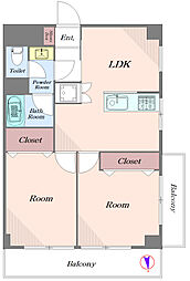 高島平グロリアハイツ 2LDKの間取図画像