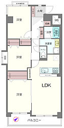 西台セントラルマンション 3LDKの間取図画像