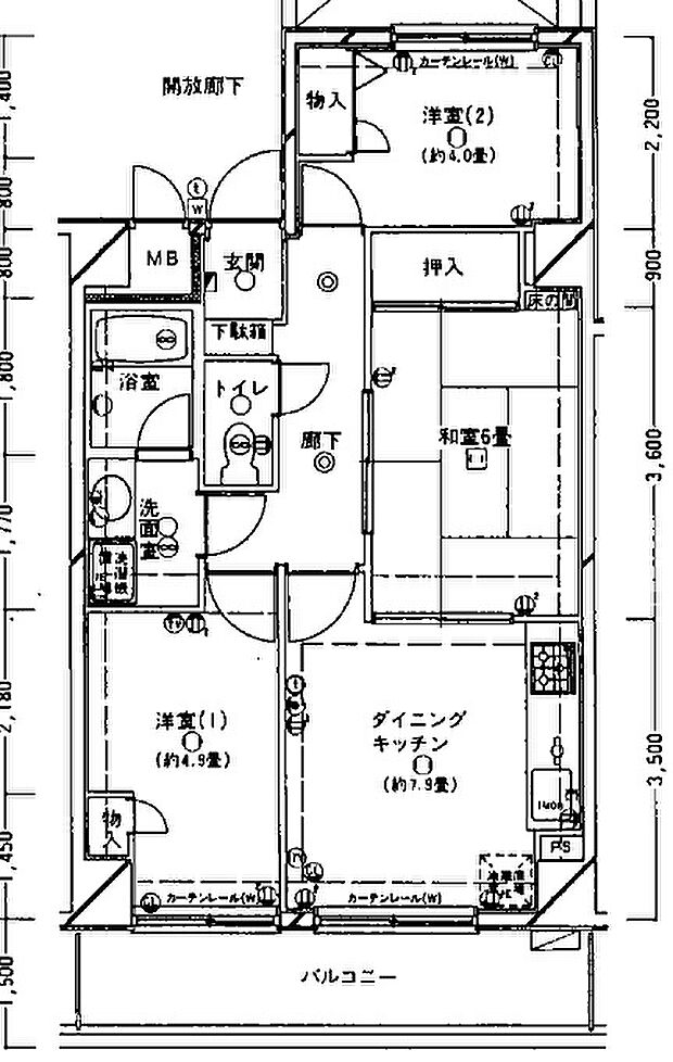 ニューライフ浜松II　壱番館(3LDK) 3階/1311の間取り