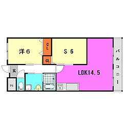 カサベルデイケダ1 2LDKの間取図画像