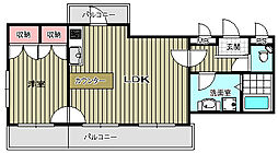 セントラルコート3 1LDKの間取図画像