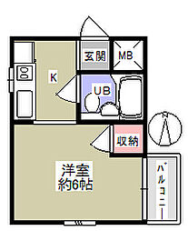 コーポ・グリーン ワンルームの間取図画像
