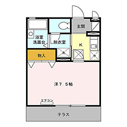 コンフォート北葛西 1階1Kの間取り