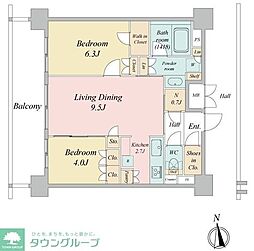 Live Casa西台 9階2LDKの間取り