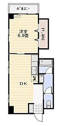 エムケイパレス 1階1LDKの間取り