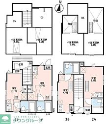 プラート 2階ワンルームの間取り