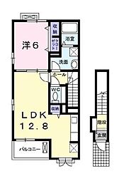 フォーエバー 2階1LDKの間取り