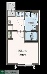 Agrande　Tsuruse（エイグラン鶴瀬） 3階1Kの間取り