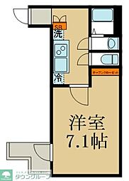 カインドネス東みずほ台 1階1Kの間取り