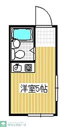 スリーウッド成増 2階ワンルームの間取り