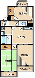 サンキャッスル2 3DKの間取図画像