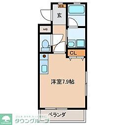 ライネスふじみ野 ワンルームの間取図画像