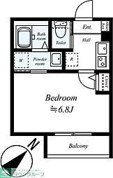 GRADUS新河岸II 1Kの間取図画像