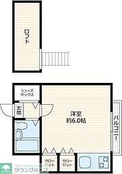 ペアパレス志木A ワンルームの間取図画像