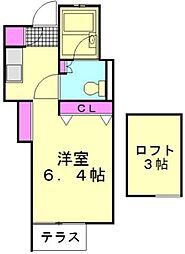 パネトーネ ワンルームの間取図画像