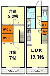 リブリ・青葉 2LDKの間取図画像
