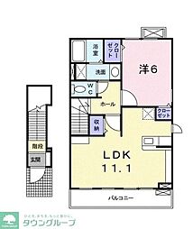 Ruha-chi藤 1LDKの間取図画像