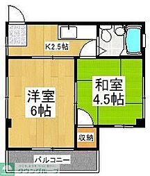 新藤マンション 2Kの間取図画像