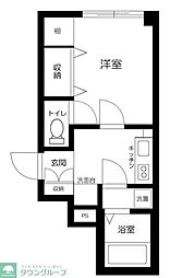 L'ideal成増2 1Kの間取図画像