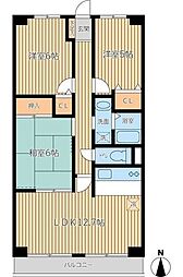 パークフィールド志木 3LDKの間取図画像
