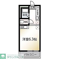 MQuarto成増 ワンルームの間取図画像
