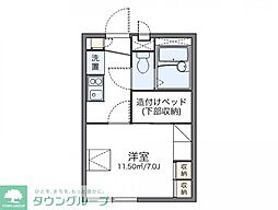 レオパレスFirstAsty 1Kの間取図画像