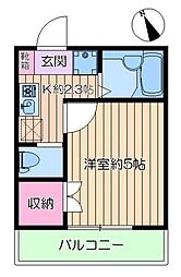 カーサ・エトワール 1Kの間取図画像