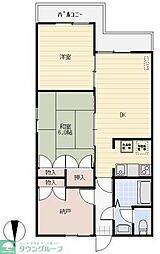 エスポワール古家 2SDKの間取図画像