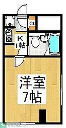 ラフィナート 1Kの間取図画像