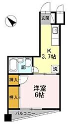 マ・メゾン赤塚 1Kの間取図画像