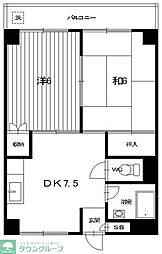 平沢ハイツ 2DKの間取図画像